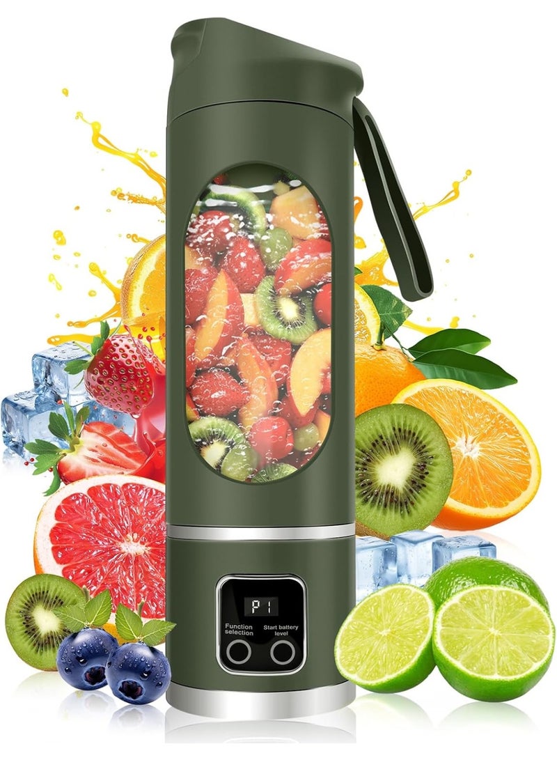 Inabyte Digital Display Portable Blender, Leak-Proof LED Screen for Diet & Baby Food (Green) - Image 1